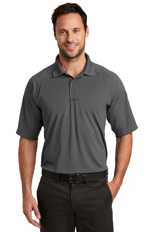 CornerStone Mens Select Tactical Moisture Wicking Short Sleeve Polo Shirt - Charcoal Grey