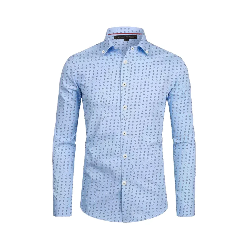 ZR Little Square Blue Casual Shirt 10620