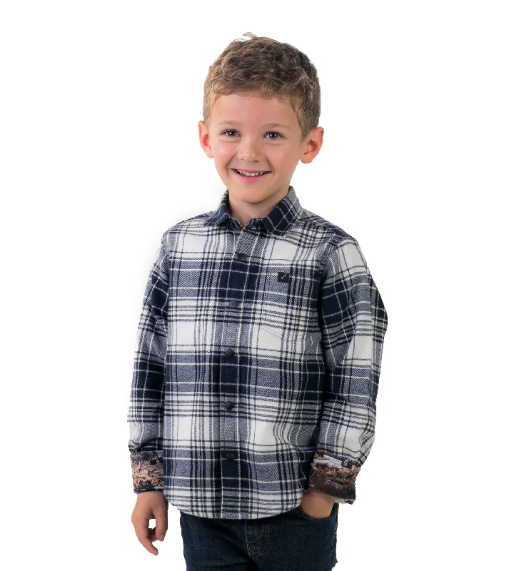 Toddler Cubs Flannel Shirt- Butte Blue