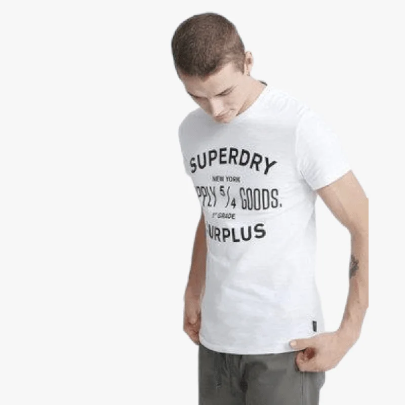 Superdry Mens Surplus Goods Classic Graphic Short Sleeve Tee Optic Slub