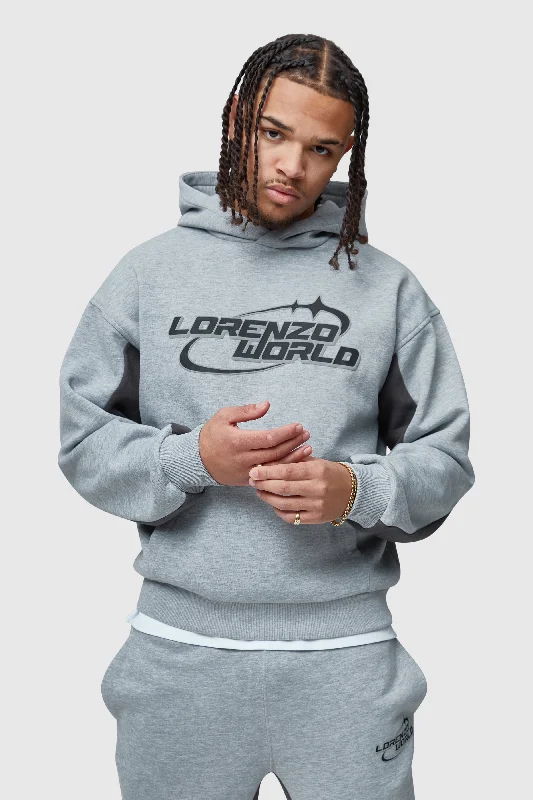 LORENZO WORLD HOOD - GREY