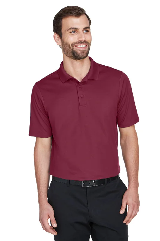 Devon & Jones Mens CrownLux Performance Moisture Wicking Short Sleeve Polo Shirt - Burgundy