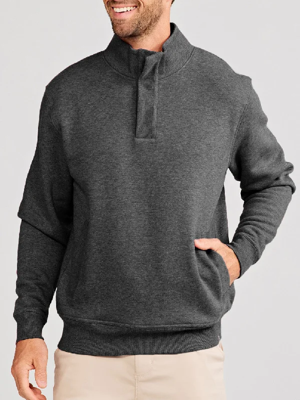 Hudson Fleece Henley Pullover Sweatshirt