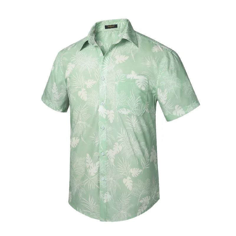 Funky Hawaiian Shirts with Pocket - SAGE GREEN