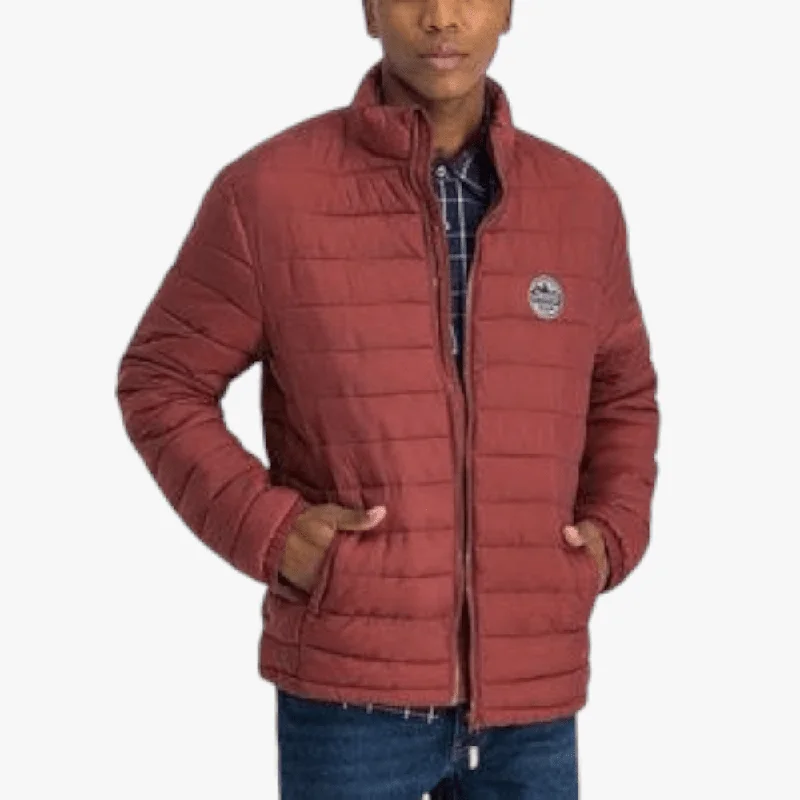 Jeep Mens Core Puffer Jacket Brick