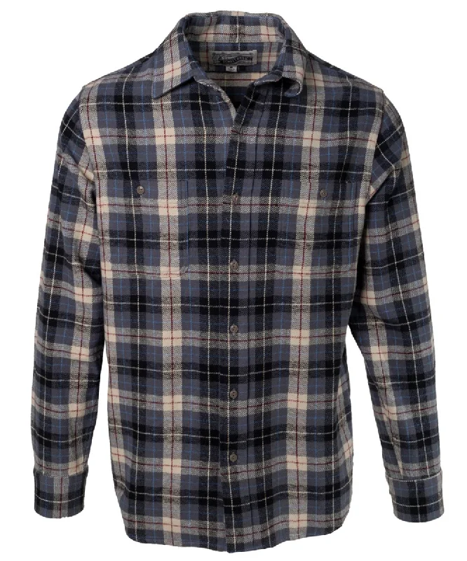 Schott NYC Men's Plaid Flannel Shirt - Grey