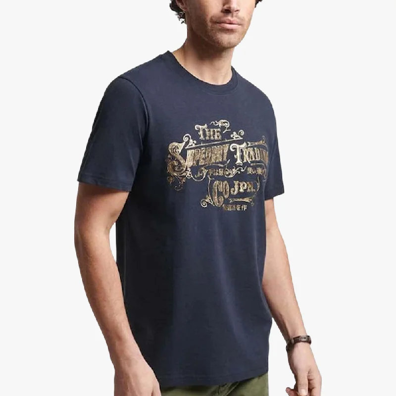 Superdry Mens Vintage Reworked Classic Tee Navy