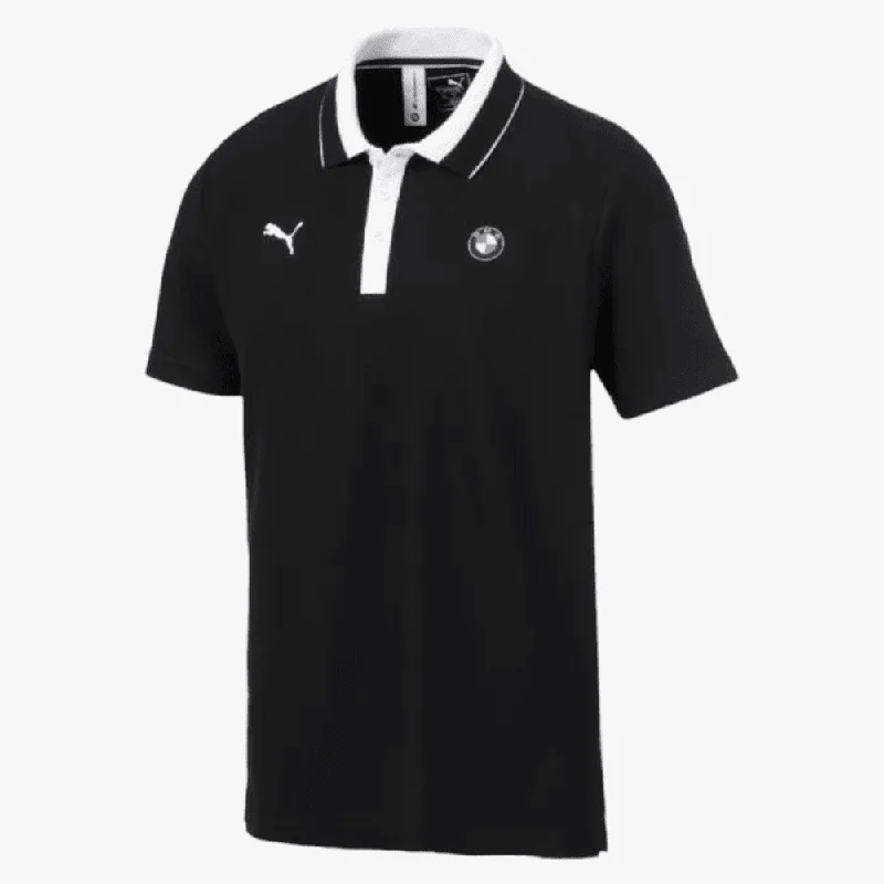 Puma Mens Bmw Mms Short Sleeve Golfer Black