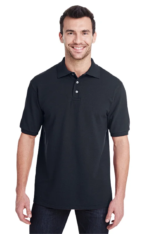 Jerzees Mens Short Sleeve Polo Shirt - Black