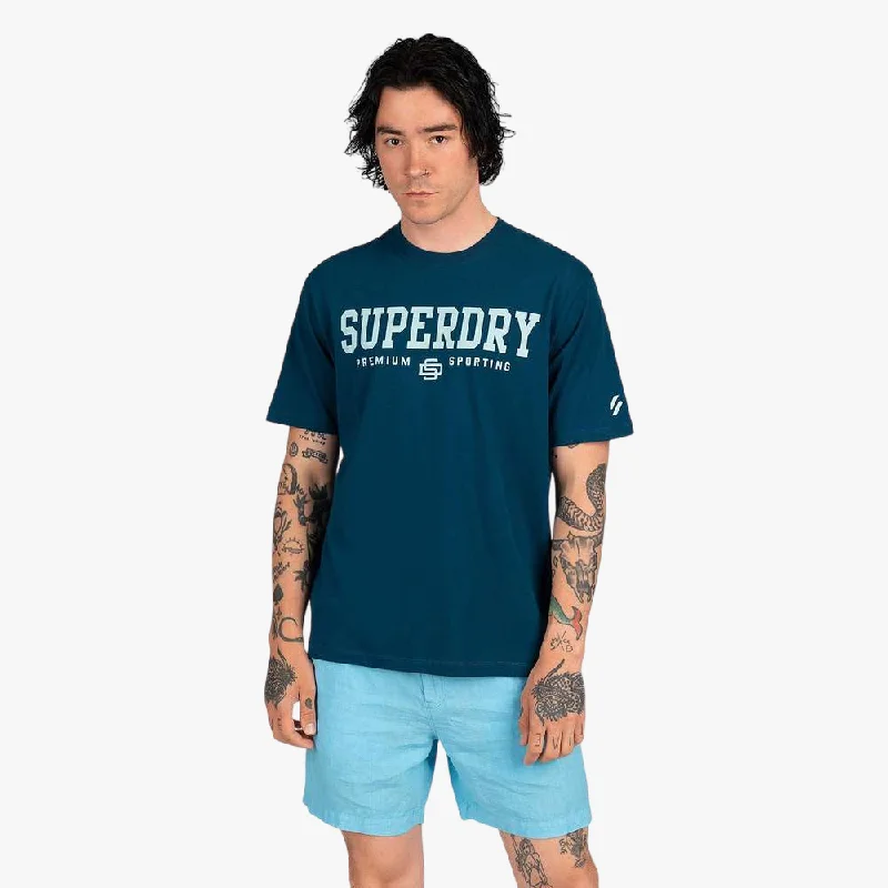 Superdry Mens Core Sport Short Sleeve Tee Blue