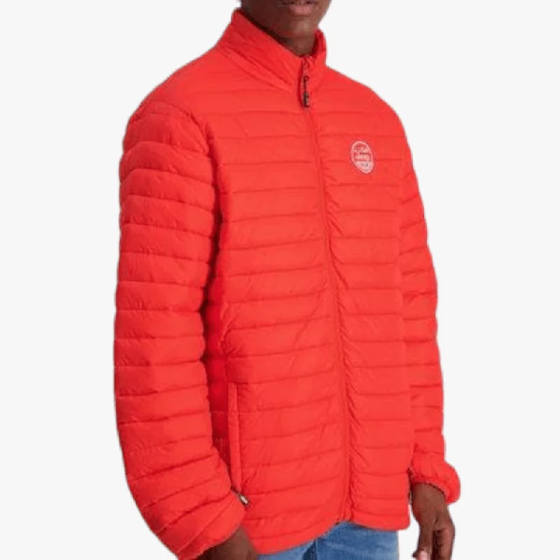 Jeep Mens Core Puffer Jacket Oxy Fire