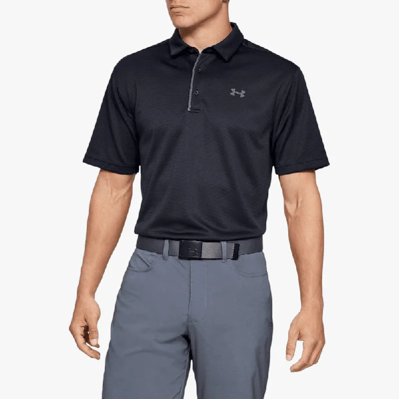 Under Armour Mens Tech Short Sleeve Golfer Black