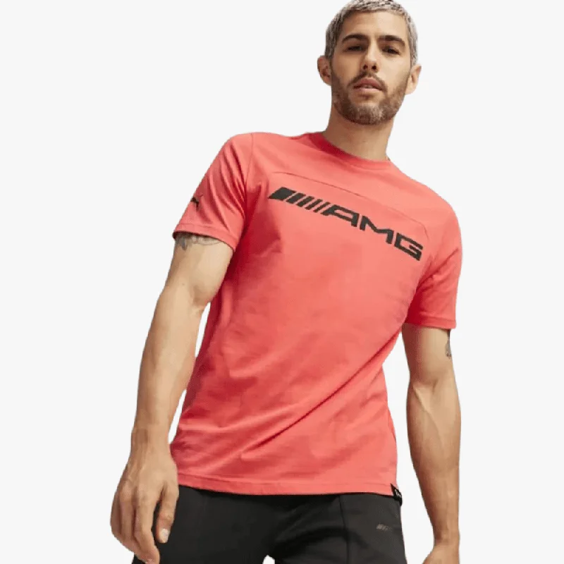 Puma Mens Amg Logo Tee Active Red