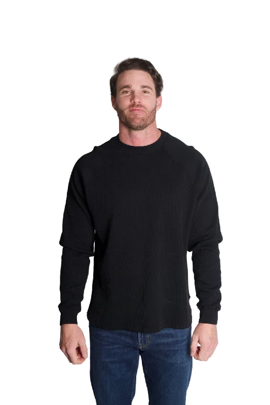 Raglan Mock Neck in Black