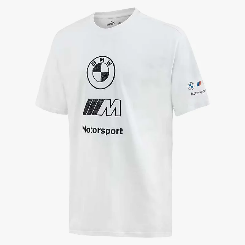 Puma Mens Bmw Mms Vintage Logo Short Sleeve Tee White