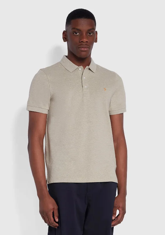 Farah Blanes Organic Polo Shirt, Smoky Brown