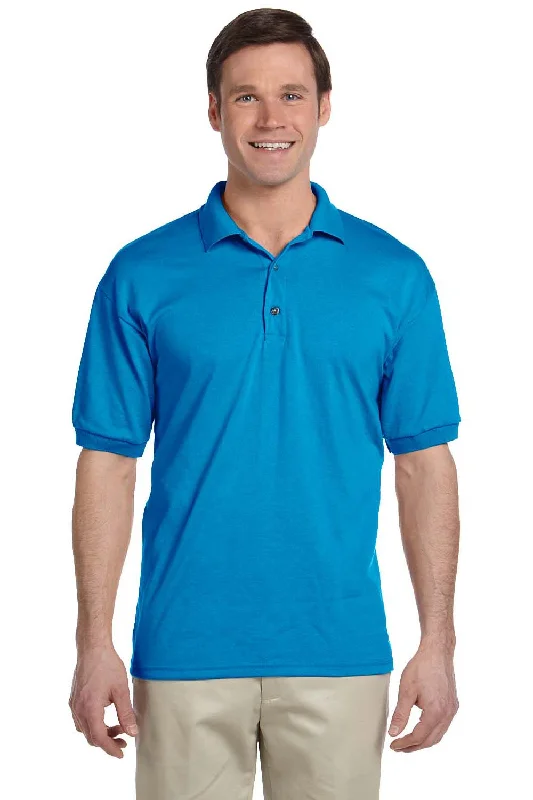 Gildan Mens DryBlend Moisture Wicking Short Sleeve Polo Shirt - Sapphire Blue