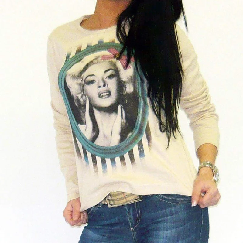 Women's Long Sleeve ONE IN THE CITY Retro-Beige 00275