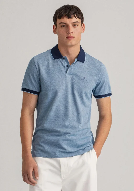 Gant Oxford Pique Rugger, Silver Lake Blue