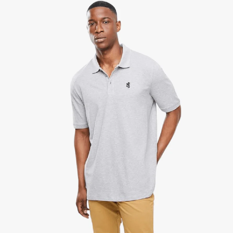 Pringle Mens Core Pima Pique Golfer Grey Melange