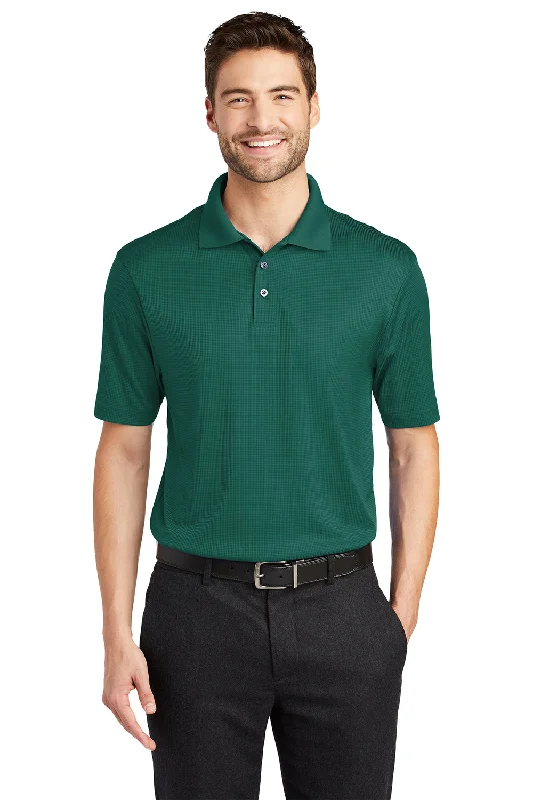 Port Authority Mens Performance Moisture Wicking Short Sleeve Polo Shirt - Green Glen