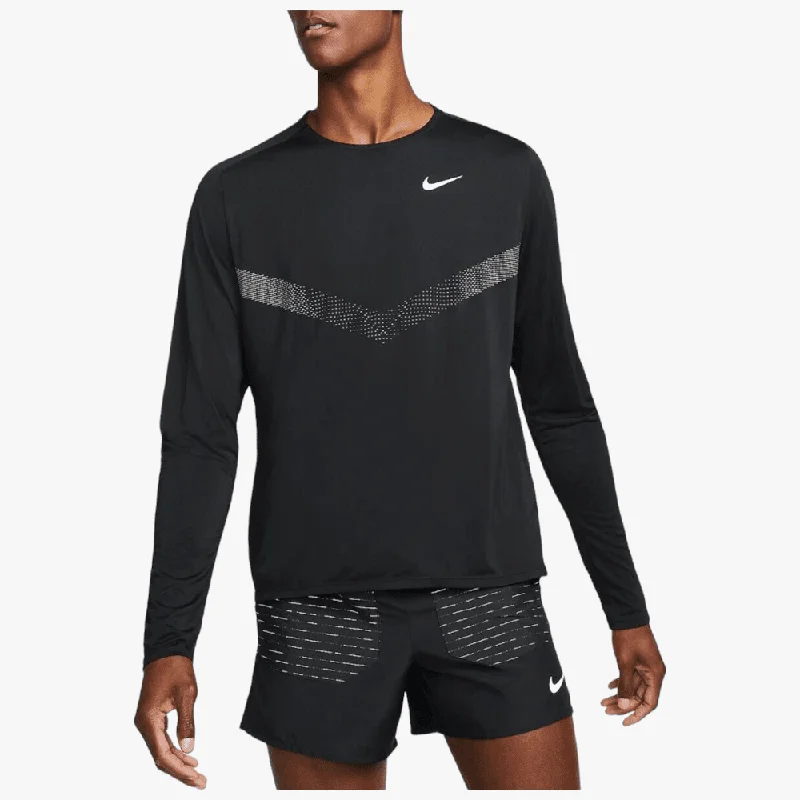 Nike Mens Run Div Df Long Sleeve Top Black