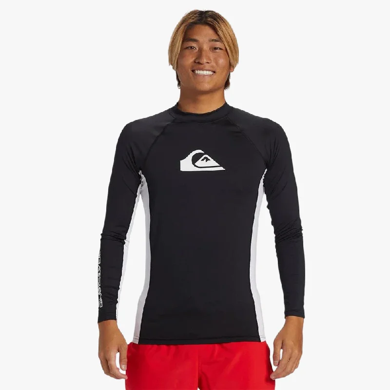 Quiksilver Mens Everyday Comp Upf50 Long Sleeve Rash Vest Black