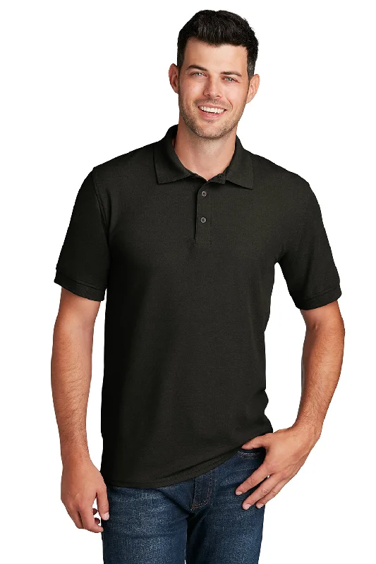 Port & Company Mens Core Stain Resistant Short Sleeve Polo Shirt - Jet Black