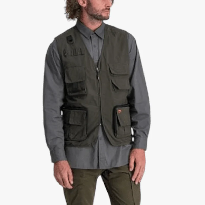 Jeep Mens Utility Gilet Dark Olive