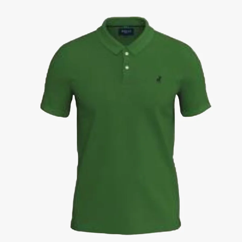 Polo Mens Stretch Pique Short Sleeve Golfer Green