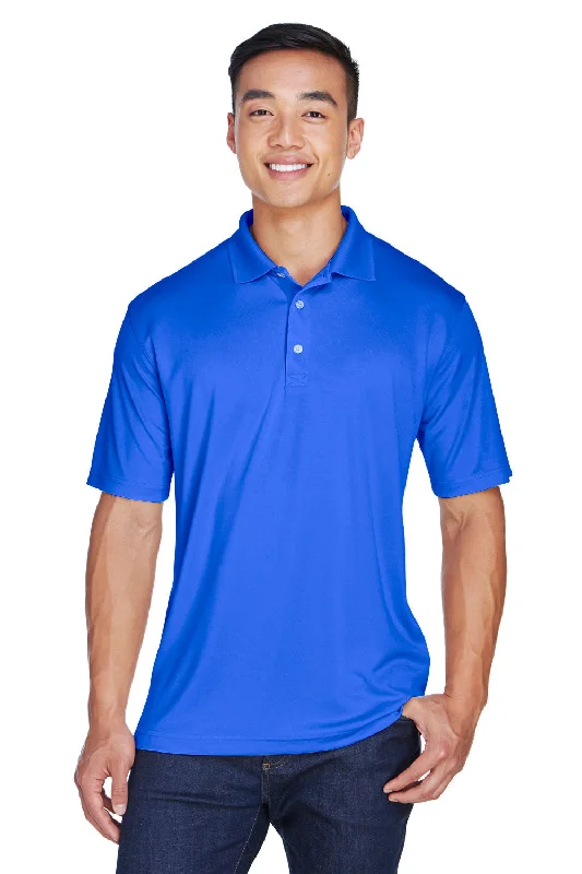 UltraClub Mens Cool & Dry Moisture Wicking Short Sleeve Polo Shirt - Royal Blue