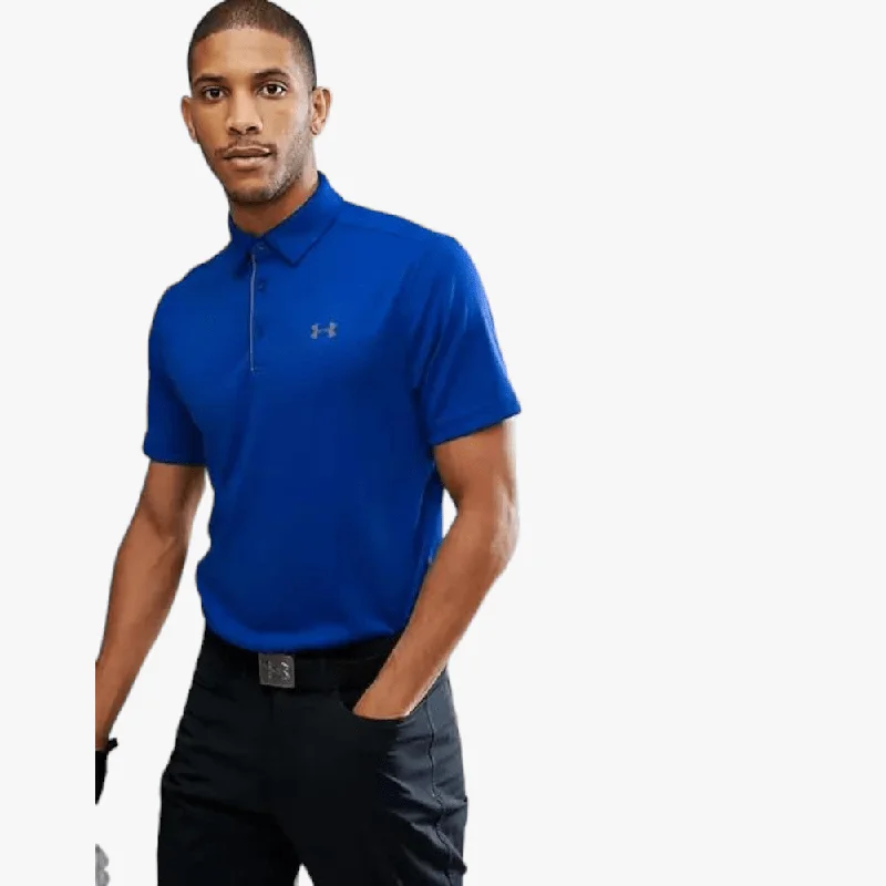 Under Armour Mens Tech Short Sleeve Golfer 400 Blue