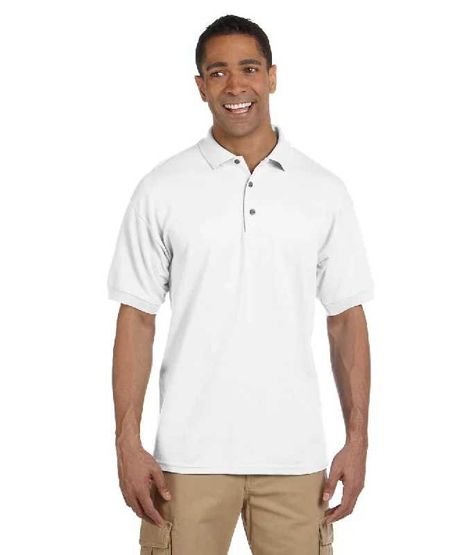 Gildan Men’s Ultra Cotton Pique Polo Shirts - White