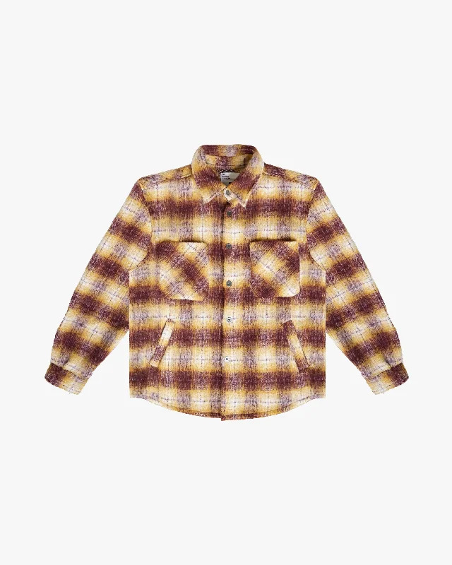 EPTM SIDE SLIT FLANNEL-MUSTARD