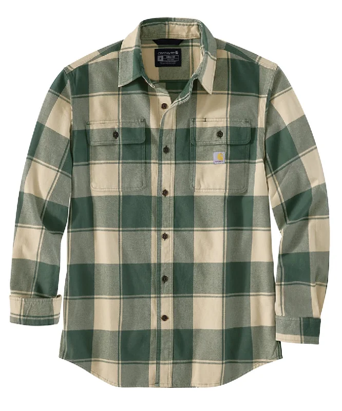 Carhartt Men's Loose Fit Heavyweight Flannel Shirt - Frosted Balsam/Oatmilk