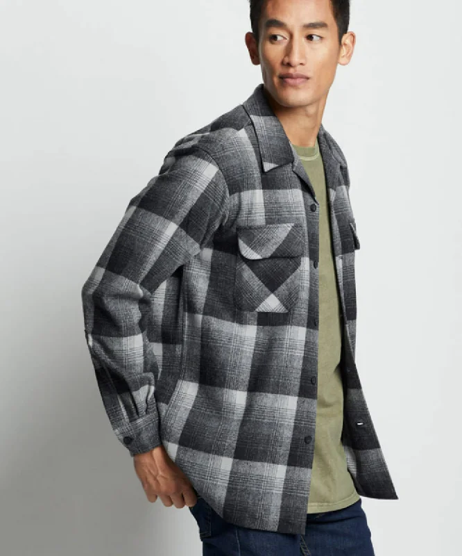 Pendleton Men's Wool Board Shirt - Grey/Oxford Ombre Plaid