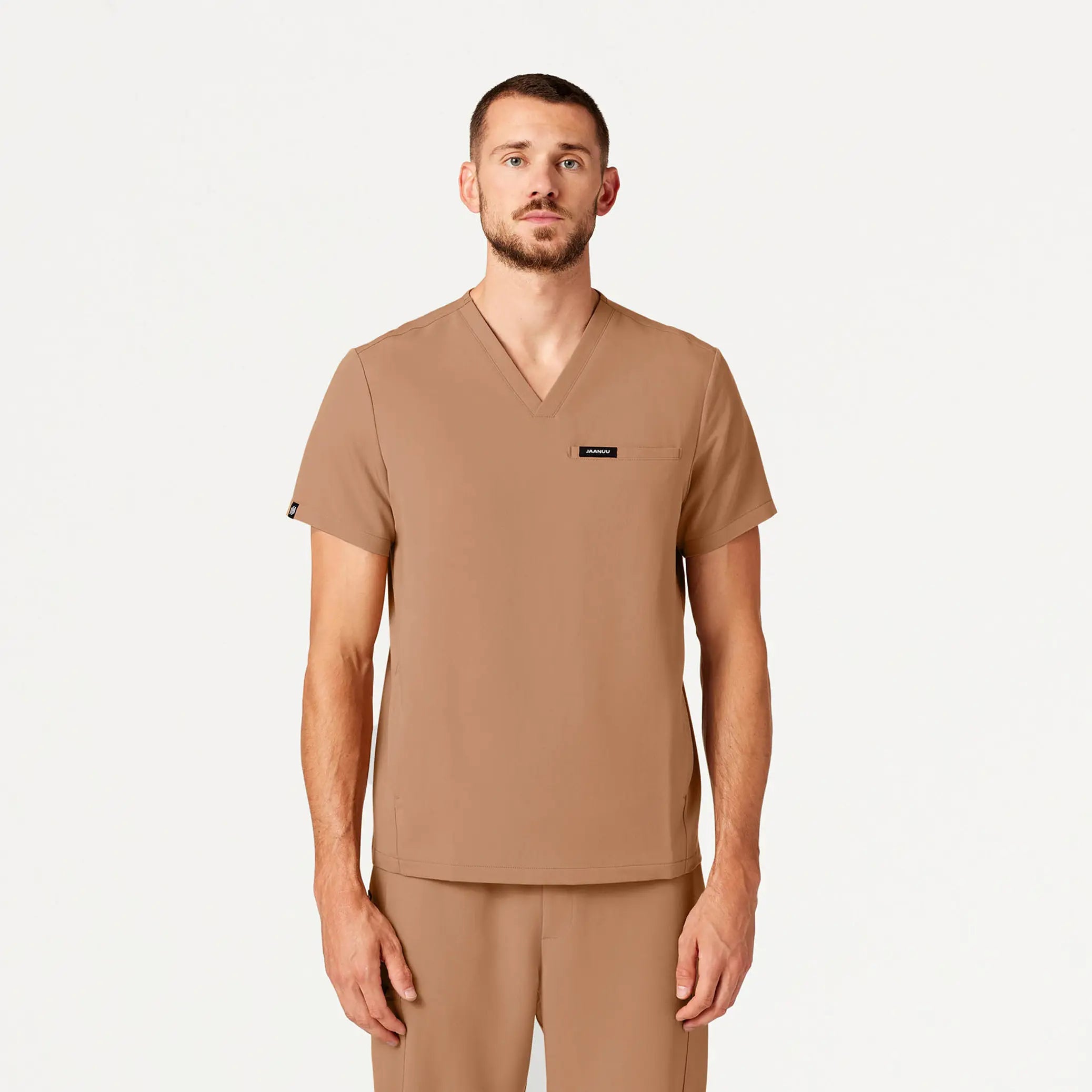 Jaanuu Men's Platt 3-Pocket Scrub Top - Trench