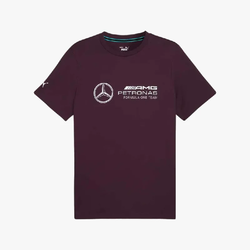 Puma Mens Mapf1 Ess Logo Short Sleeve Tee Midnight Plum