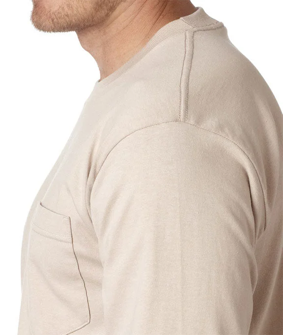 8100 - Bayside Adult Long-Sleeve T-Shirt w/ Pocket