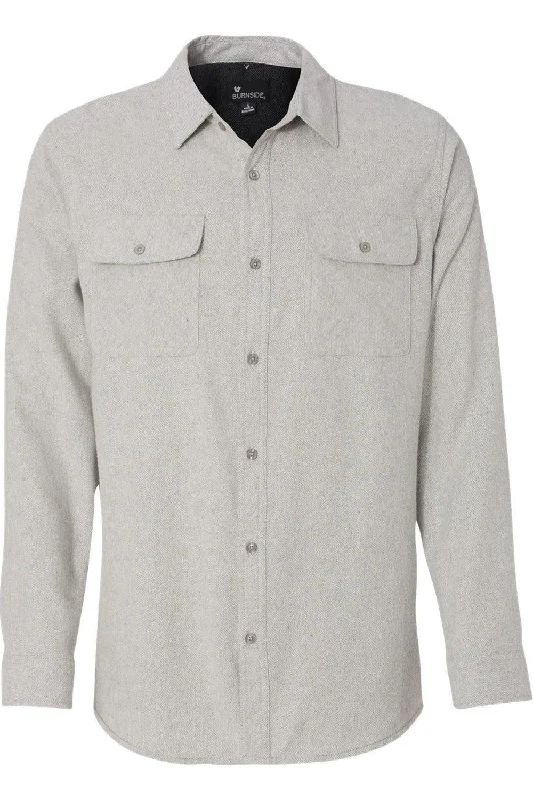 Burnside Solid Long Sleeve Flannel Shirt