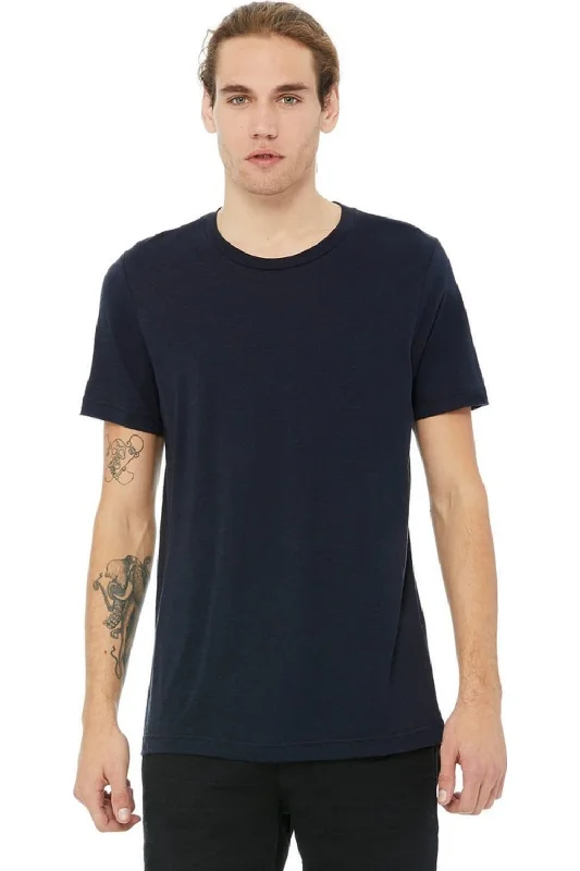 Canvas Mens Triblend Crew Neck Plain Short Sleeve T-Shirt