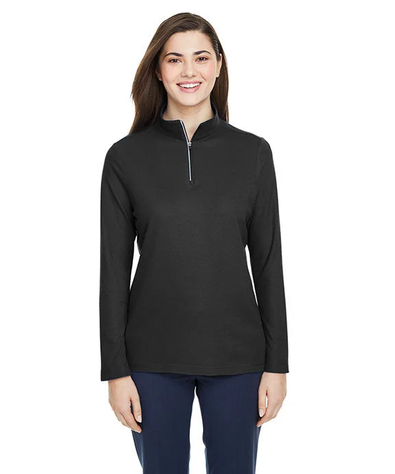 CE405W - Core 365 Ladies Fusion ChromaSoft™ Pique Quarter-Zip