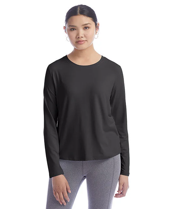 CHP140 - Champion Ladies Cutout Long Sleeve T-Shirt