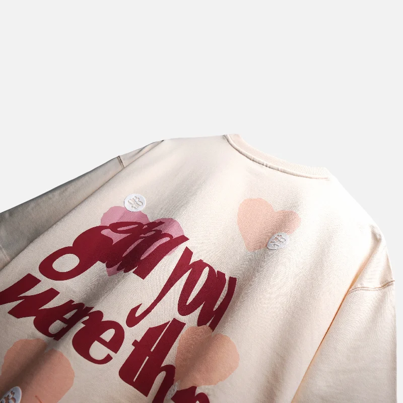 CREAM HEARTS T-SHIRT