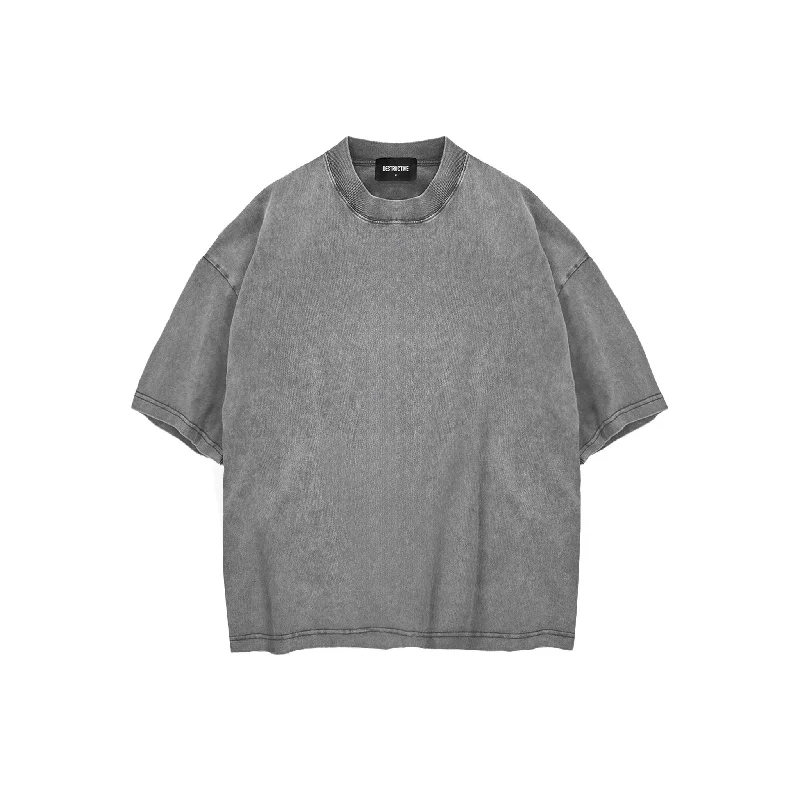 Cropped T-Shirt - Vintage grey