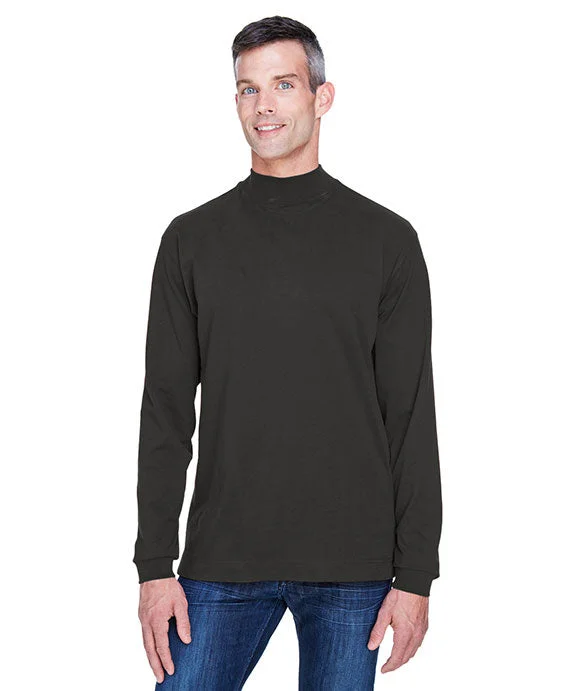 D420 - Devon & Jones Adult Sueded Cotton Jersey Mock Turtleneck