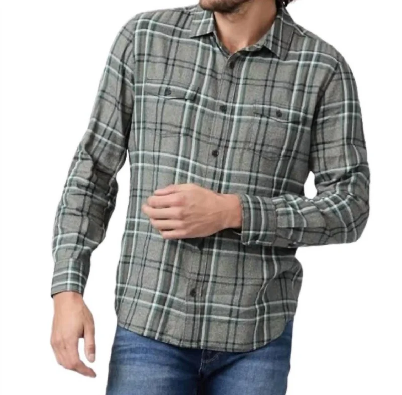 Everett Long Sleeve Shirt In Hillside Fields