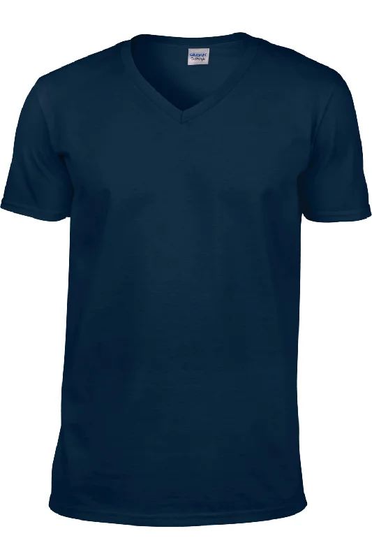 Gildan Mens Soft Style V-Neck Short Sleeve T-Shirt