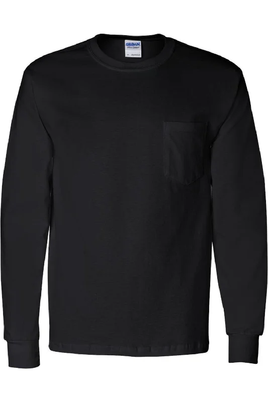 Gildan Ultra Cotton Long Sleeve Pocket T-Shirt