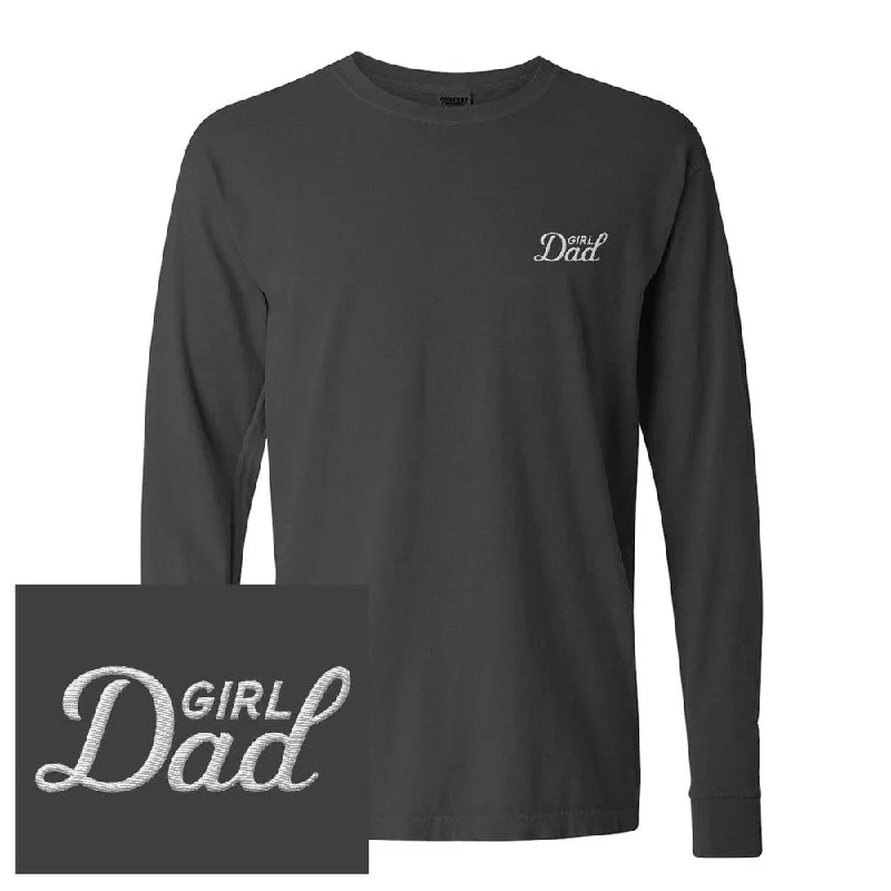 Girl Dad Embroidered Long Sleeve Tee